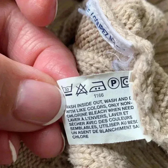 Gap beige cable  knit cotton sweater, machine washable - Picture 8 of 8